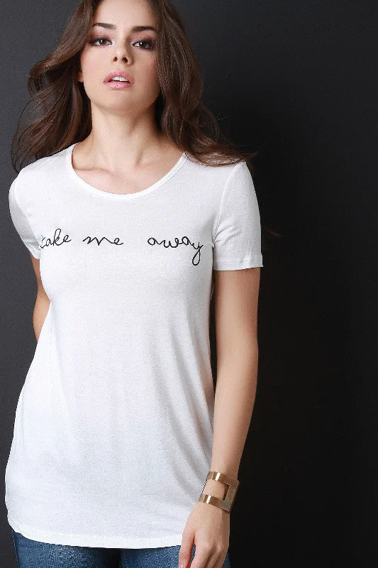 Daily Deals Take Me Away Graphic Print Tee