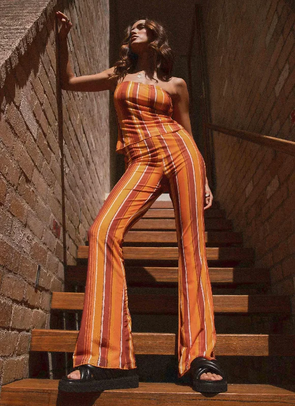 Take Advantage Catching Last Light Pants - Golden Hour Stripe