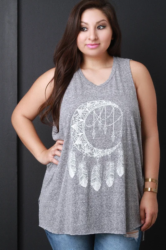 Deal Alert Moon Dreamcatcher Sleeveless Top