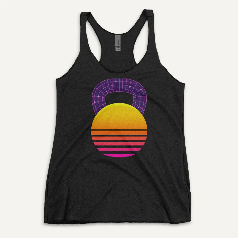 Weekend Deals That Dazzle Synthwave Kettlebell Design Women’s Tank Top