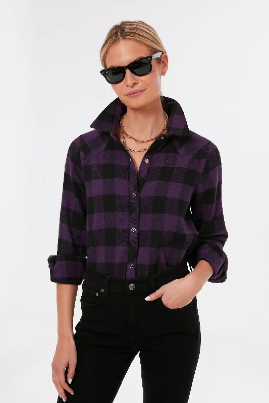 The Best Prices Aubergine Check Parker Shacket