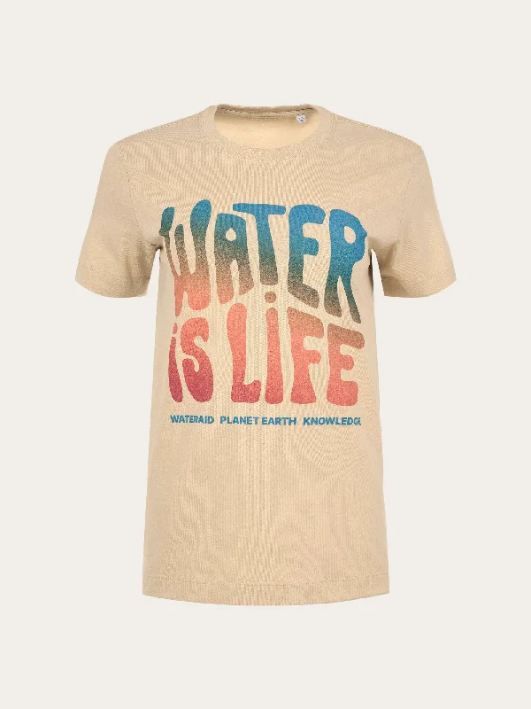 Deal Alert WATERAID front printed t-shirt - Safari
