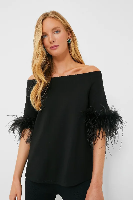 Today’s Deal Black Feather Miranda Off The Shoulder Blouse