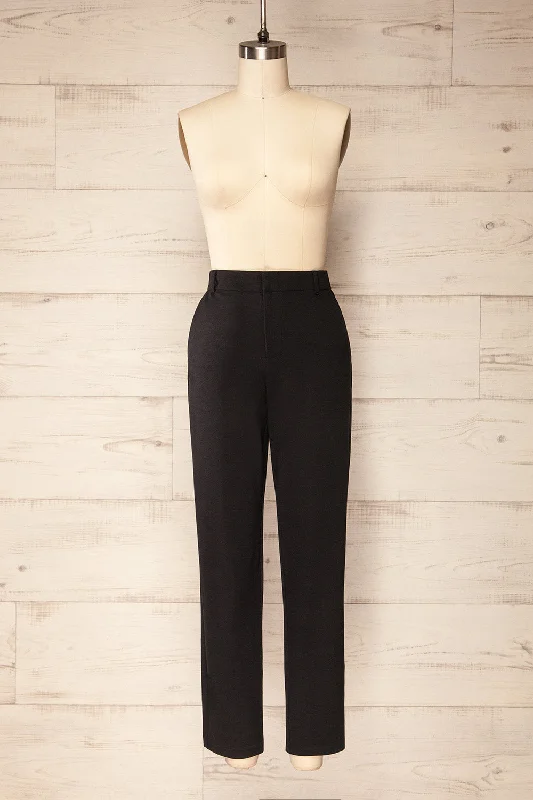 Weekend Savings Spectacular Stockport | Black High-Waisted Straight-Leg Pants