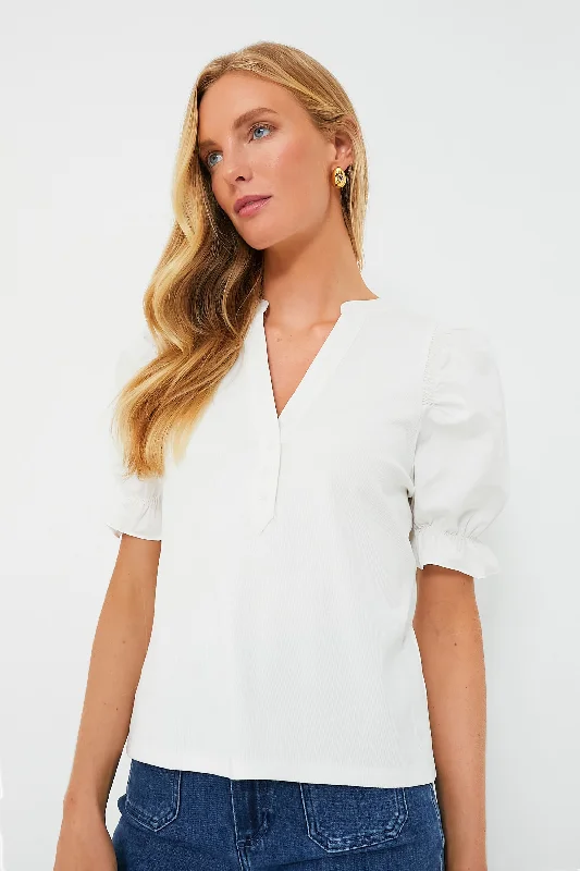Online Deal White Livia Puff Sleeve Top