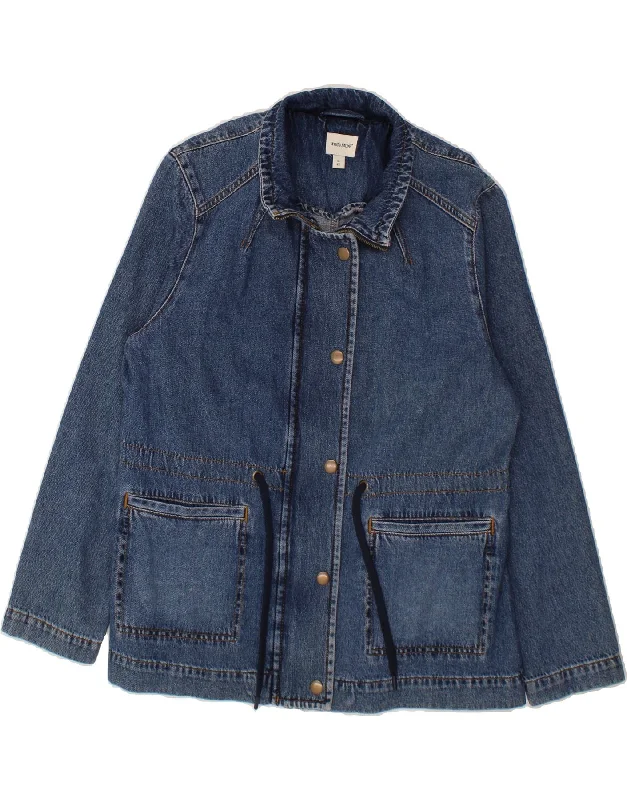 Don't Wait WHITE STUFF Womens Denim Jacket UK 14 Large Blue Cotton