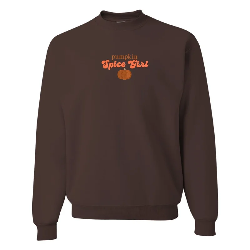 Crazy Savings 'Pumpkin Spice Girl' Embroidered Crewneck Sweatshirt