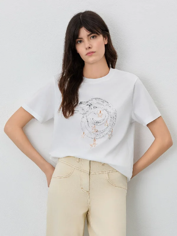 Top Pick Regular Fit T-shirt In Organic Cotton With Capricorn Sign