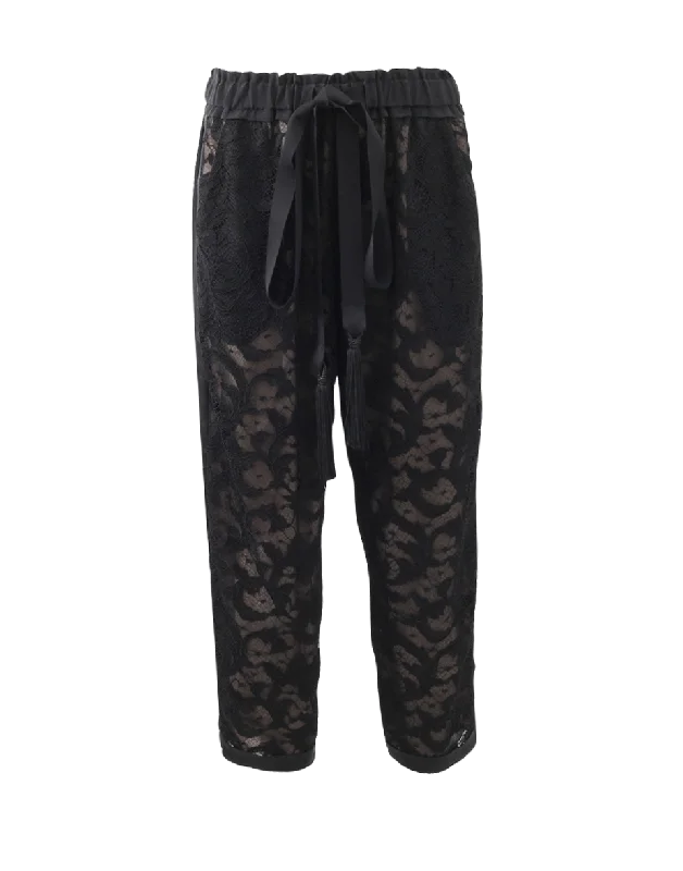 Weekend Deal Tassel And Lace Track Pant