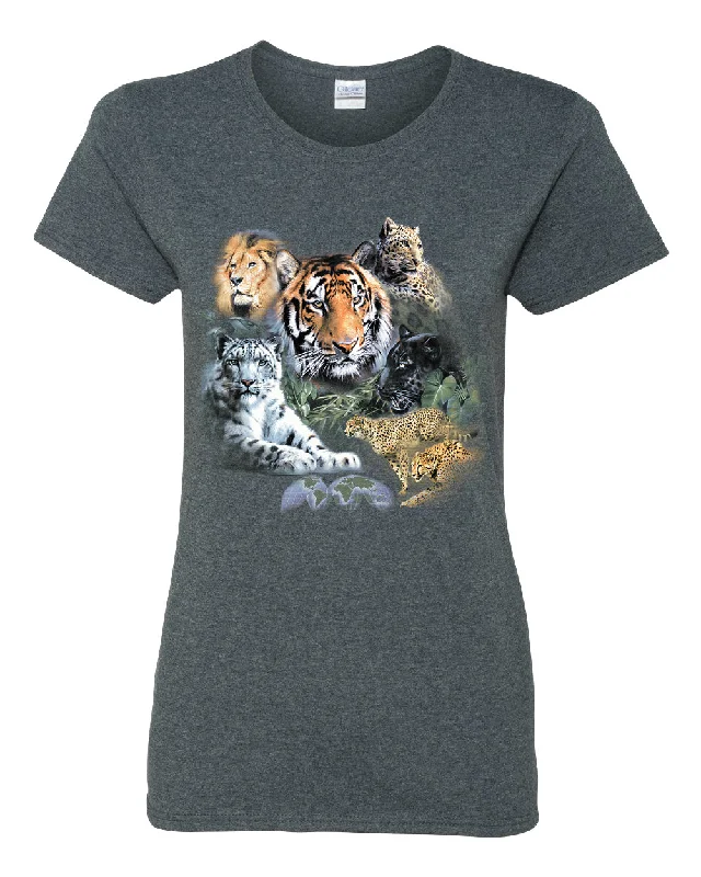 Best Choice Women's Big Cats T-Shirt (Tiger. lion and other big cats)