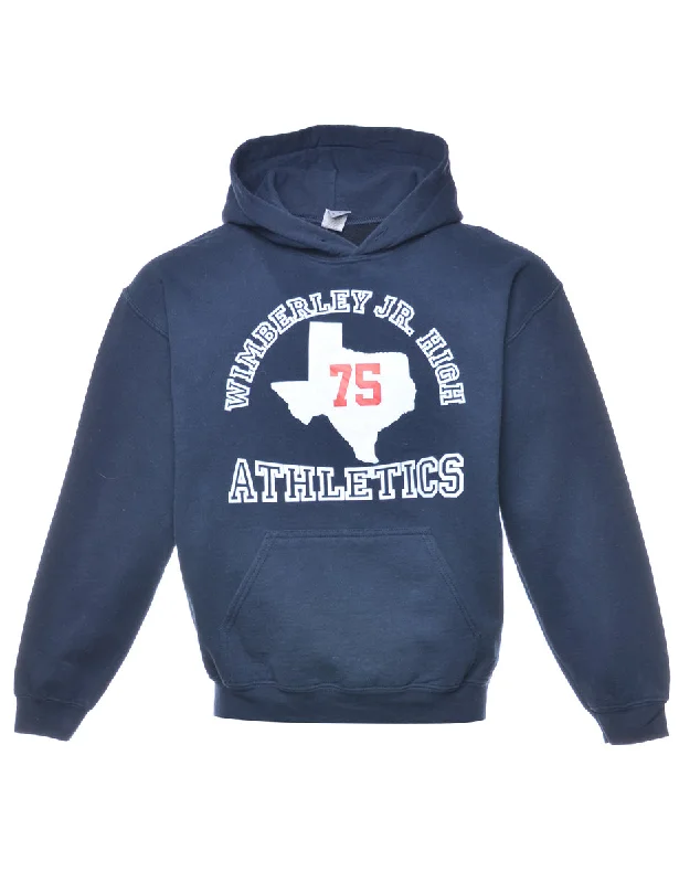 Closeout Sale Navy Athletics Printed Hoodie - S