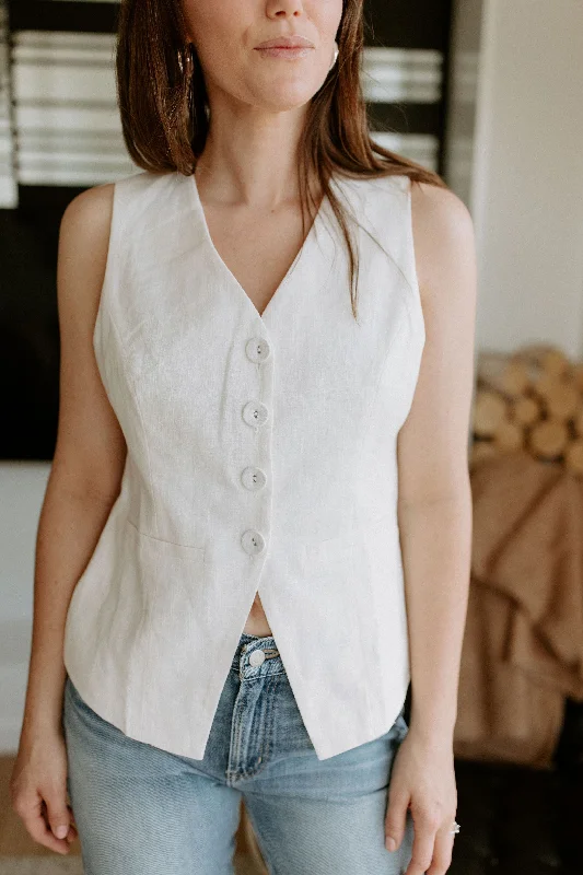 Mega Sale The Silvie Vest by Heartloom - Eggshell