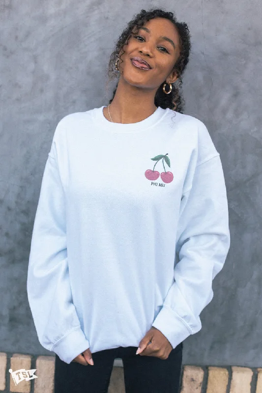 Lowest Price Phi Mu Cherry Crewneck