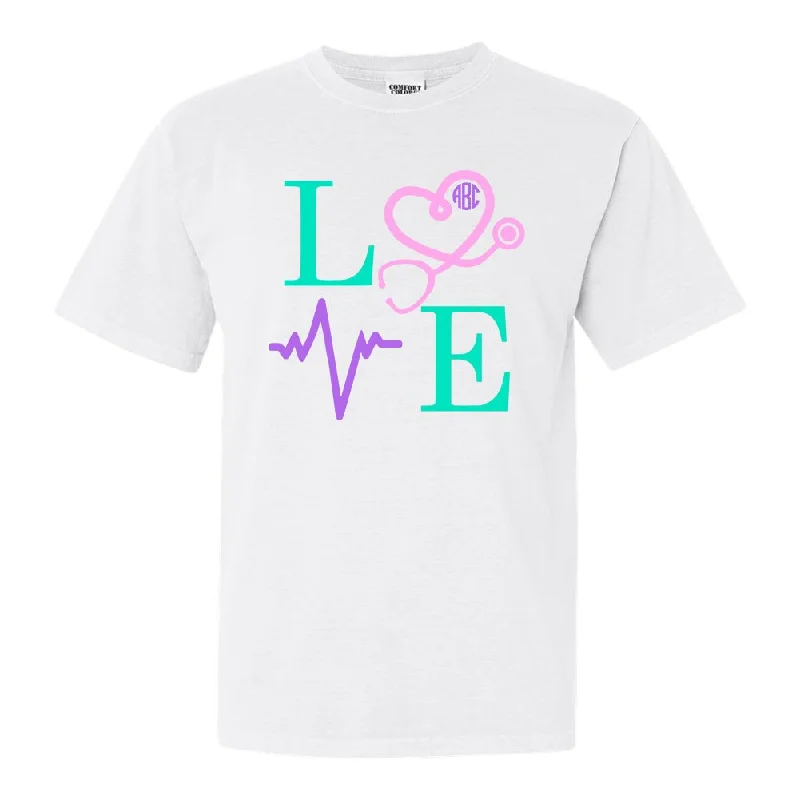 Stock Clearance Monogrammed 'Nurse Love' T-Shirt