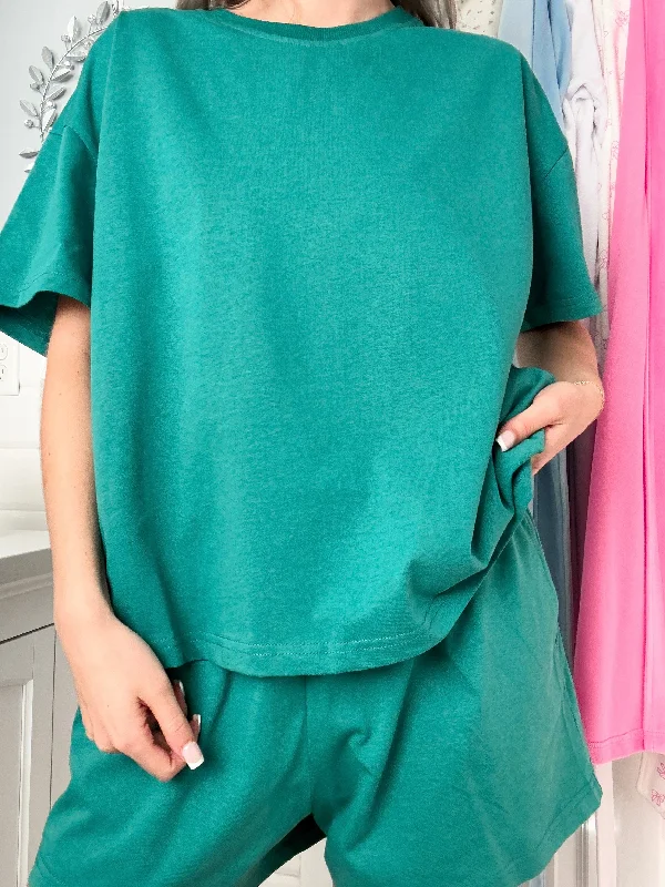 Act Fast Bubbly Green Basic Blank Tee