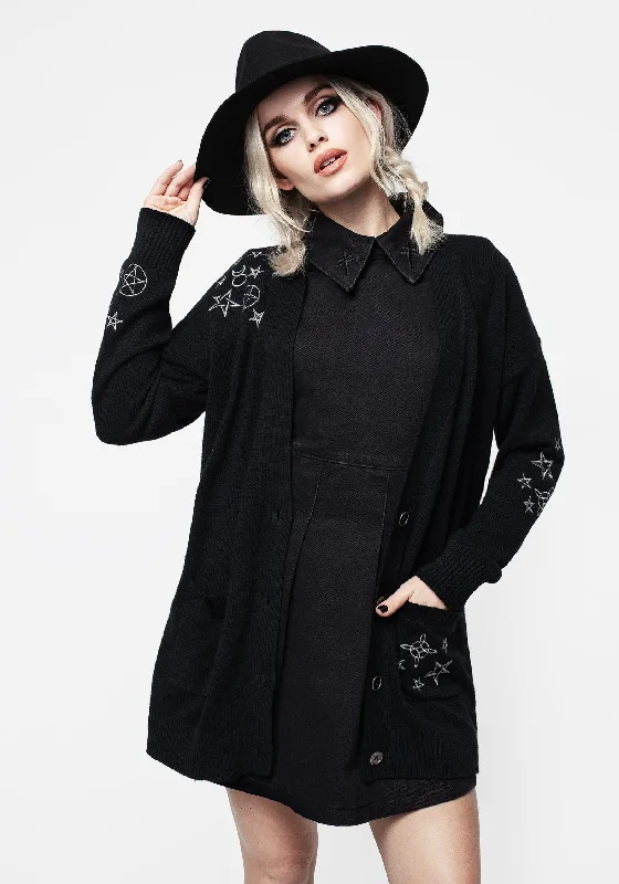 Year-End Clearance Hex Embroidered Cardigan