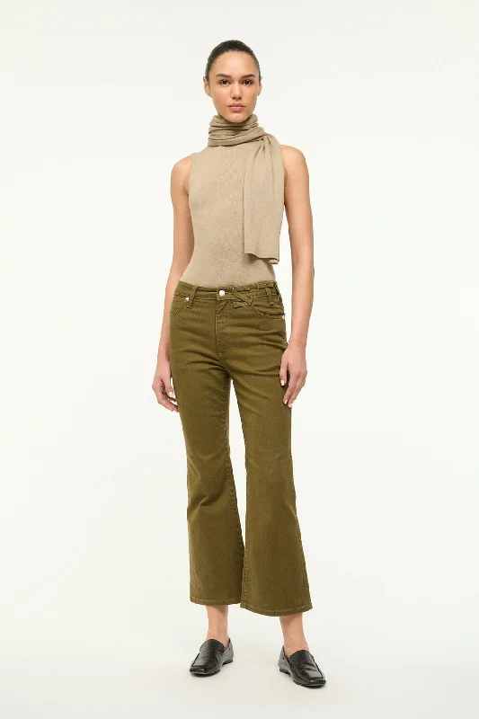 Big Savings STAUD + WRANGLER THE CROPPED BOOT JEAN | SERGEANT GREEN