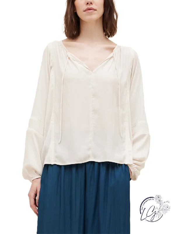 Weekend Discounts to Celebrate Satin Flair Inset Blouse