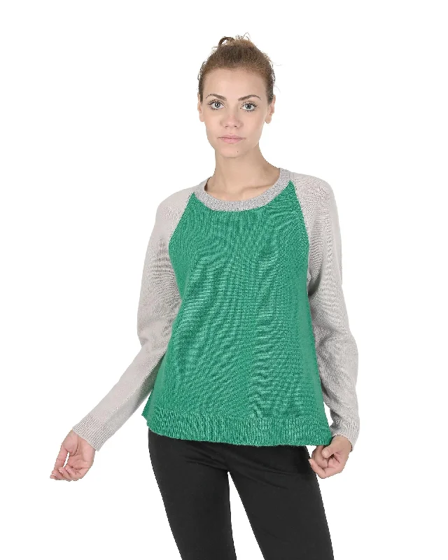 Weekend Deals That Excite Crown of Edinburgh Cashmere Women's Premium Cashmere Round Neck Sweater in Multicolor - 40 EU