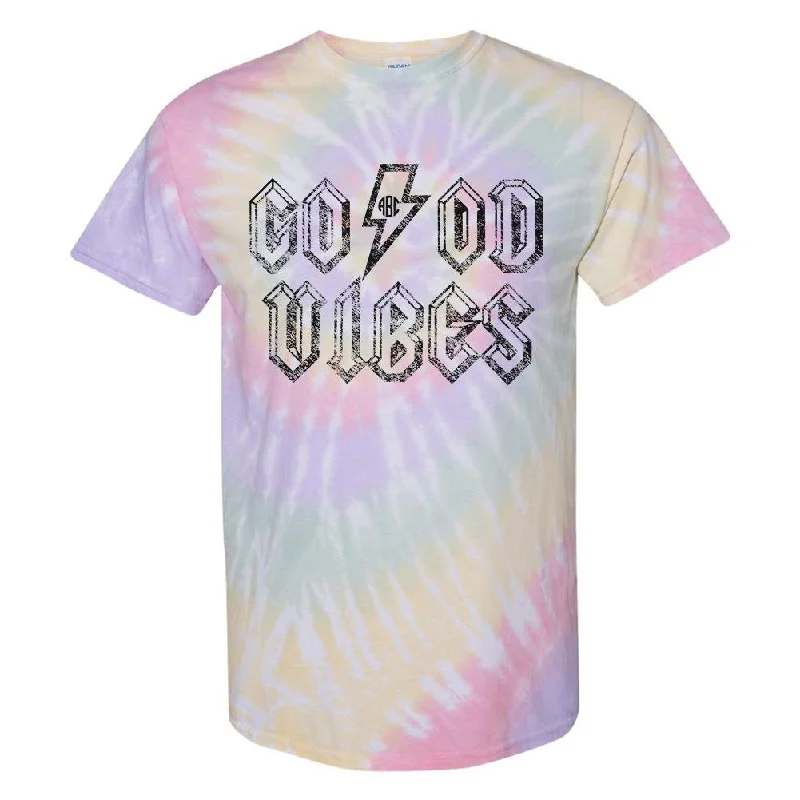 Price Rollback Monogrammed 'Tie Dye Good Vibes' T-Shirt