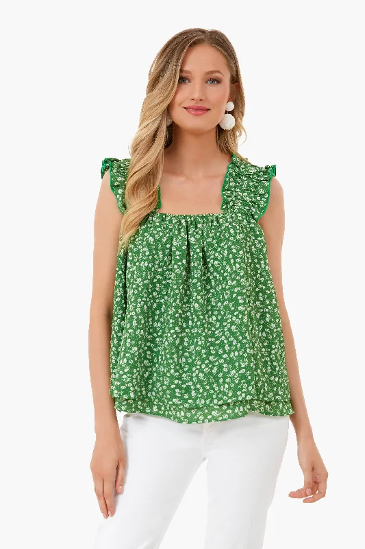 Special Offer Green Ditsy Floral Taylor Blouse