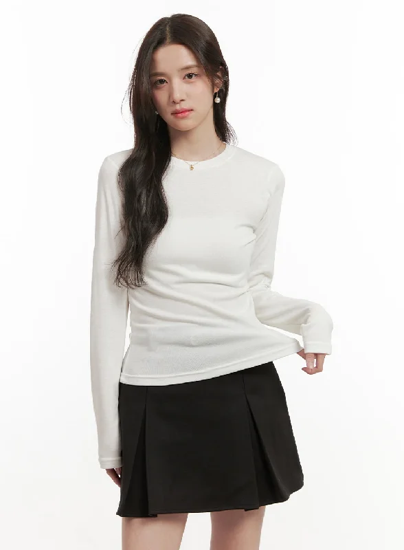 Get It Before It’s Gone Classic Round Neck Long Sleeve Top ON429