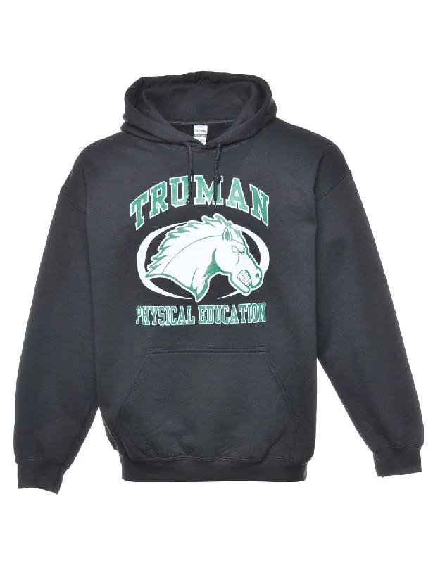 Warehouse Sale Black Truman Printed Hoodie - S