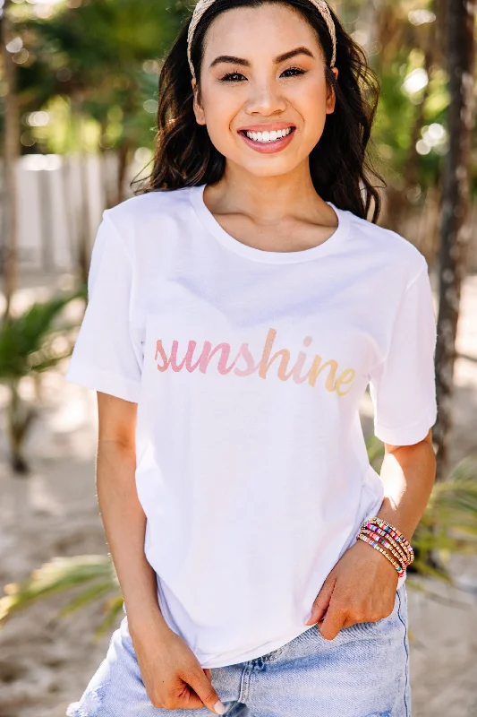 Deep Discounts Sunshine White Graphic Tee