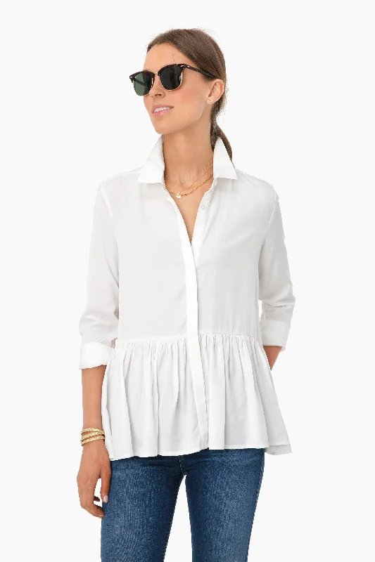 Extra Discounts White Charlotte Blouse