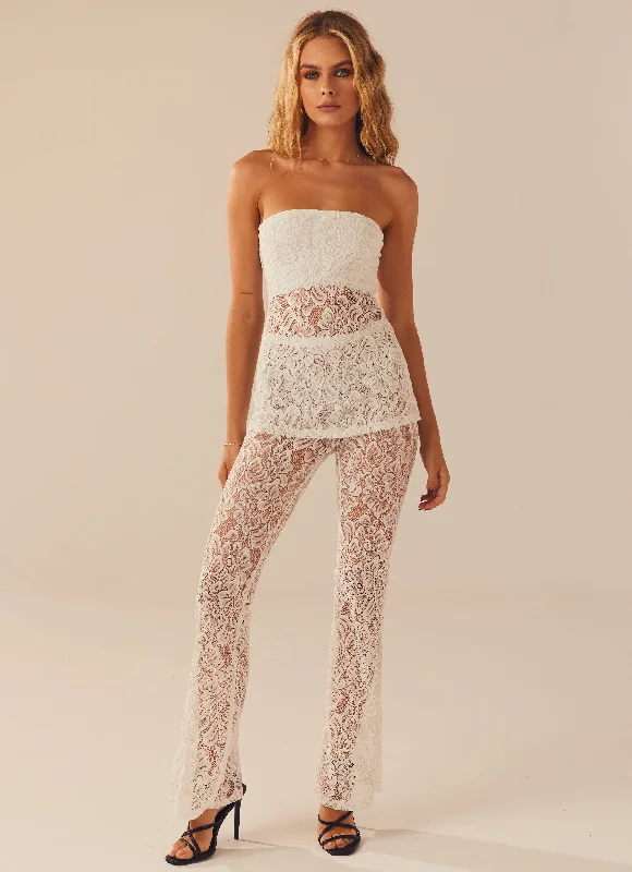 Special Offer Sweet Fantasy Lace Pant - Ice