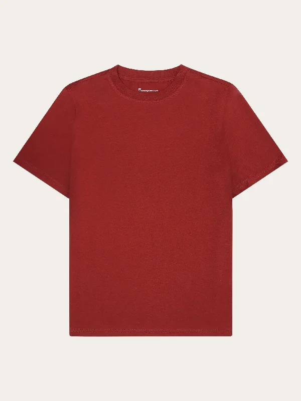 Season Finale Sale Basic pima cotton t-shirt - GOTS/Vegan - Fired Brick