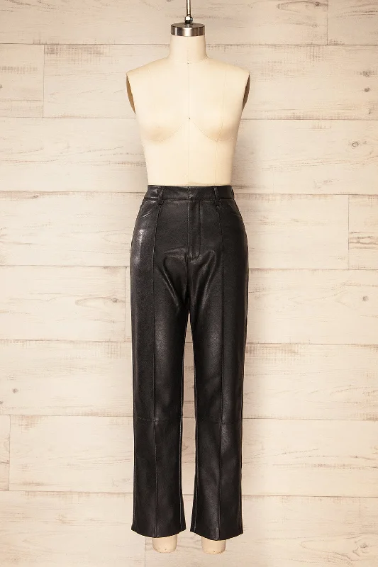 Weekend Discounts Worth Grabbing Transylvania | Black Faux-Leather Pants