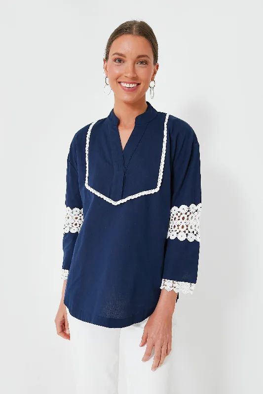 Sale Event Deep Navy Piper Lace Top