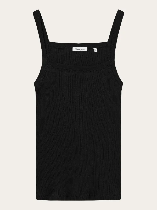 Massive Deal Rib strap top - Black Jet