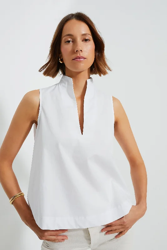 Major Savings White Sleeveless Celeste Top