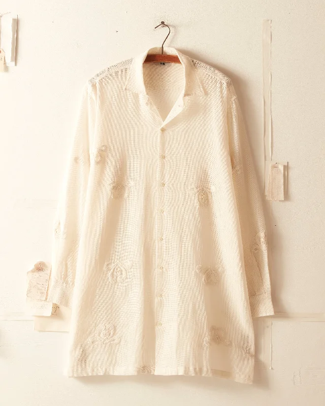 Act Now Savoy Ribbon Extended Shirt