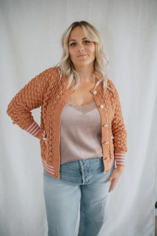 Weekend Deals to Brighten Your Day The Keenan Cardi by Heartloom - Rust