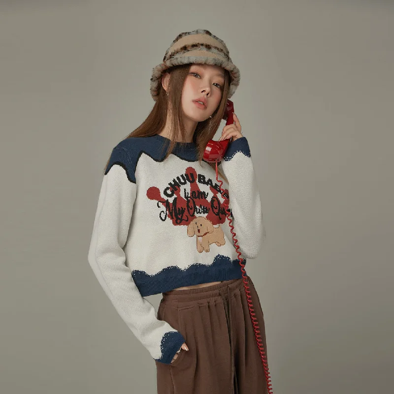 Weekend Deals That Impress Puppy Color Lined Knit Sweater