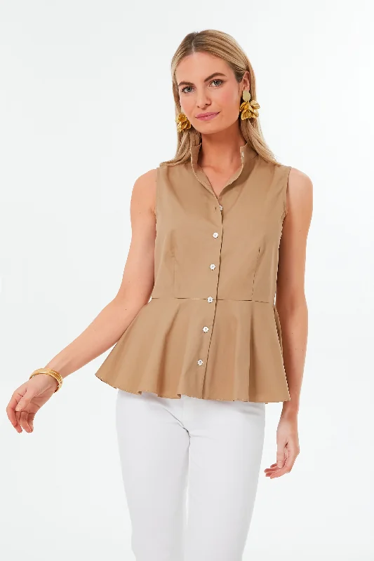 Don't Miss Out Tan Paulina Top