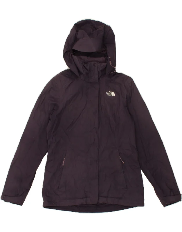 Final Offer THE NORTH FACE Womens Hooded Rain Jacket UK 14 Medium Purple Polyester