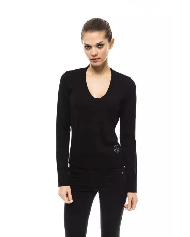 Top Pick Montana Blu Women's Black Wool Sweater - 46 IT
