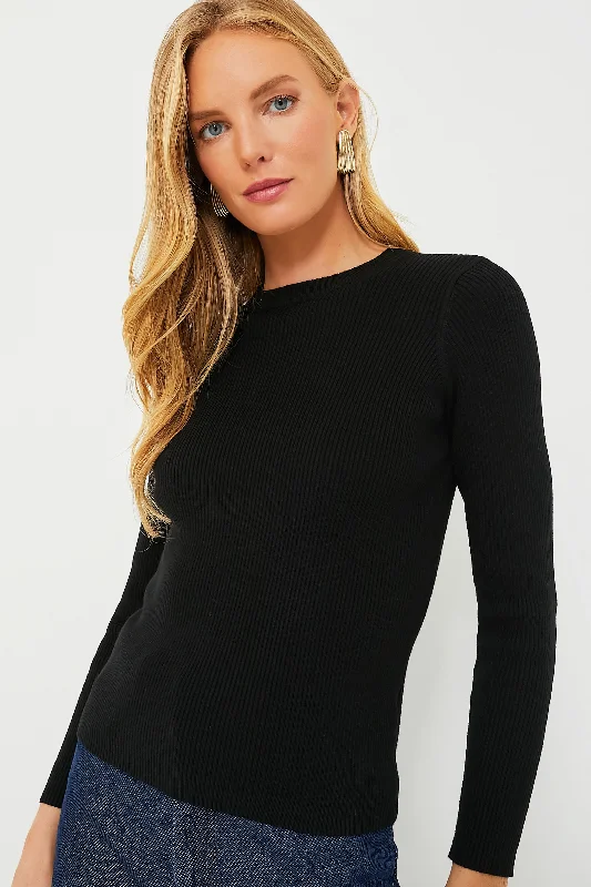 Unmissable Offer Black Alden Ribbed Crewneck