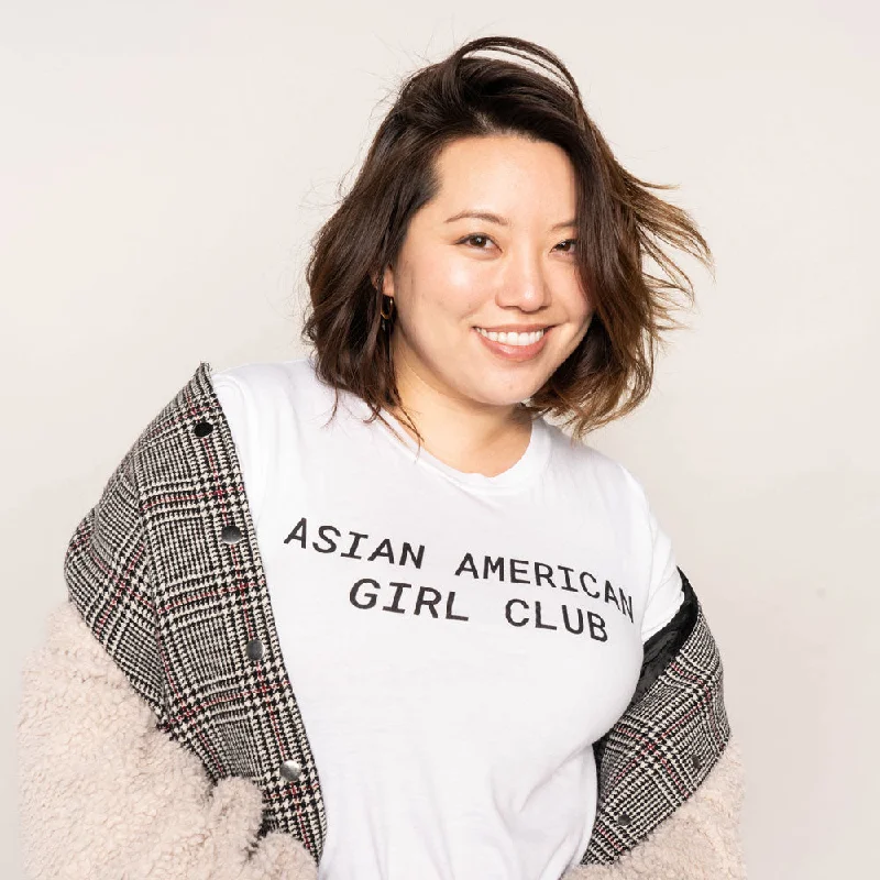 Overstock Sale Asian American Girl Club White Logo Tee (Unisex)