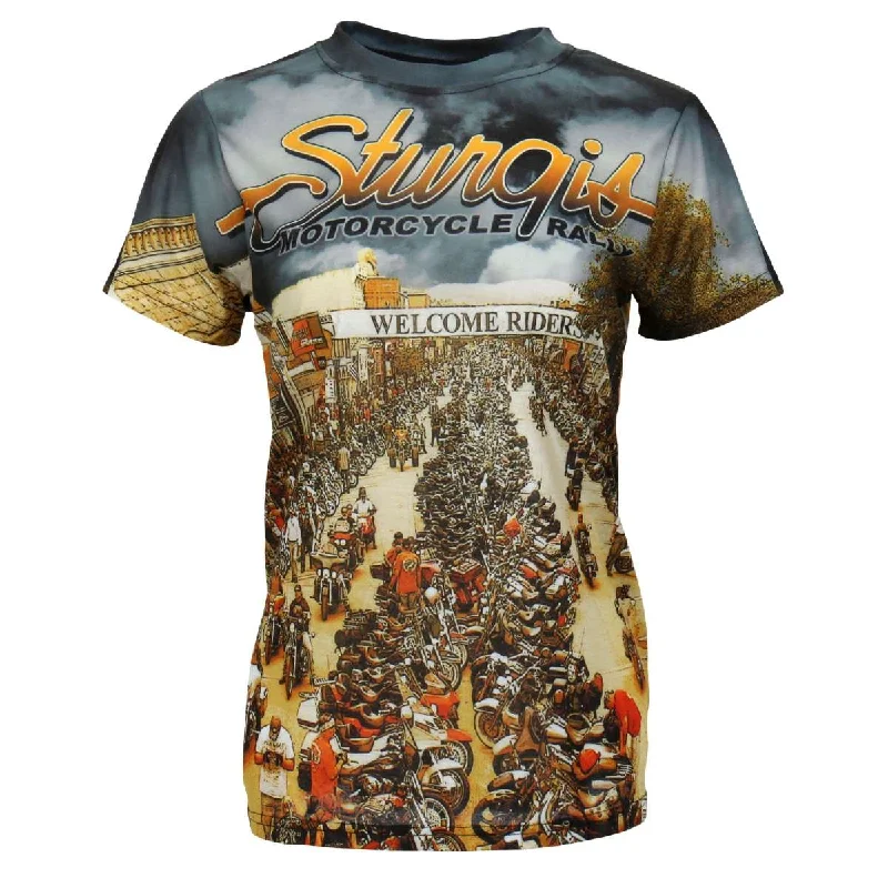 Extra Discount Hot Leathers Ladies Sturgis Main Street Fitted 3D All Over Printed T-Shirt GLS1004 Extra Discount Hot Leathers Ladies Sturgis Main Street Fitted 3D All Over Printed T-Shirt GLS1004